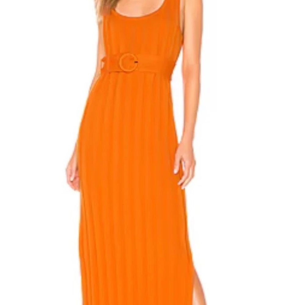 NWOT Mara Hoffman orange ribbed organic cotton sleeveless maxi dress size S
